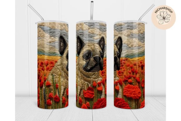 20oz Dog Flower Embroidery Tumbler Wrap2 Review