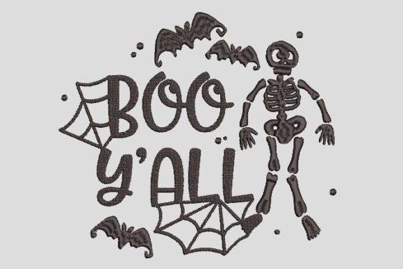 Boo Y all Spider Embroidery