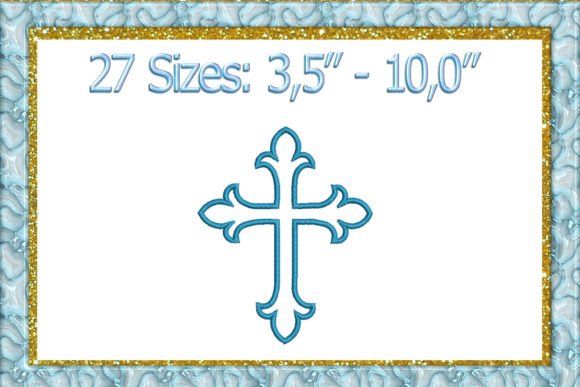Cross Applique Embroidery Design
