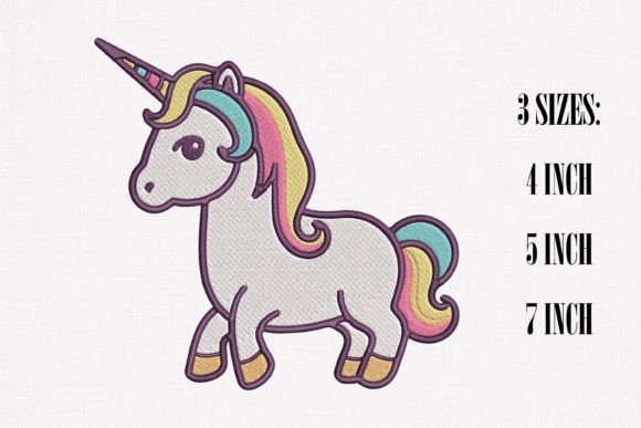 Cute Unicorn Embroidery