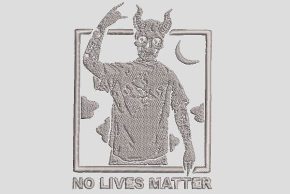 Demon No Lives Matter Halloween Embroidery