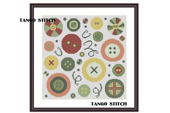 Funny Buttons Cross Stitch Embroidery