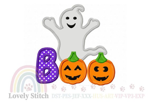 Ghost Embroidery Design