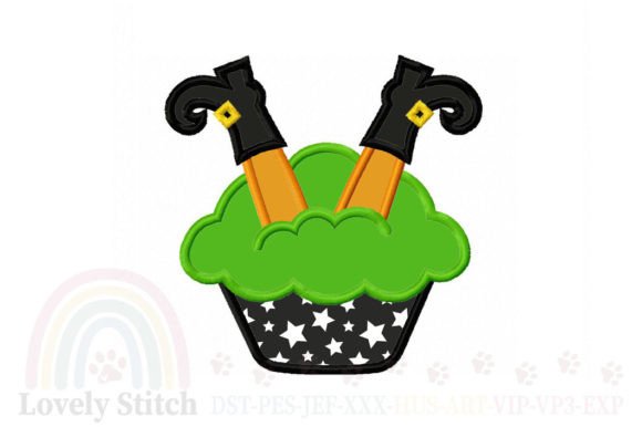 Halloween Cupcake Applique Embroidery