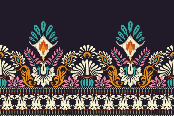 Hipster Ikat Motif Embroidery