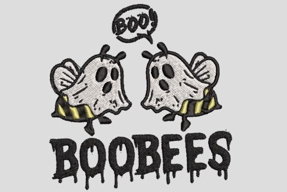 Horror Halloween Boobees Animal Embroidery