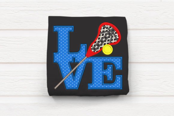 Love Lacrosse Applique Embroidery