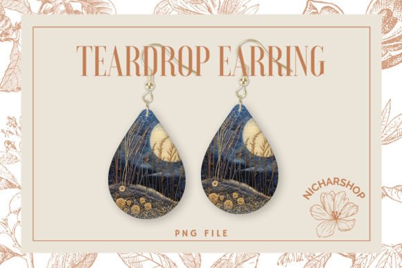 Moon Night Teardrop Earring