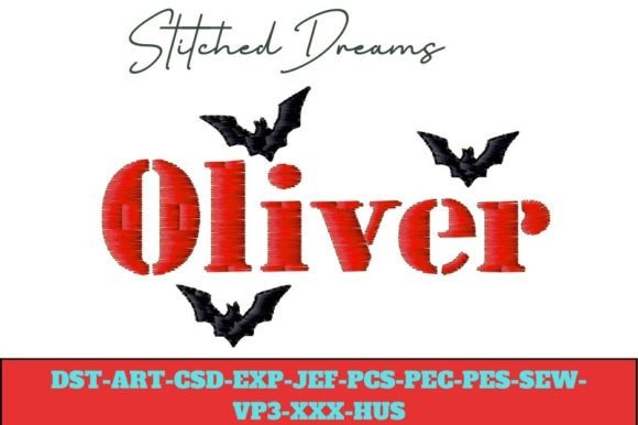 Oliver Embroidery Design